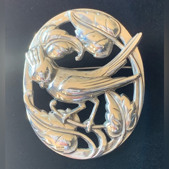 Vintage Coro Sterling Bird Brooch - Picture 11 of 16